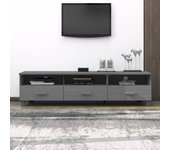 Mueble para tv de madera maciza de pino gris oscuro 106x40x40cm