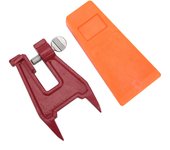 Cuña de tala naranja de 5,5 pulgadas para talar árboles con soporte de placa guía,