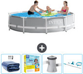 Paquete de piscina - intex - alrededor - 305x305x76 cm + accesorios cb14
