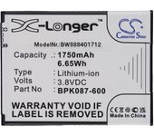 Vhbw batería reemplaza verifone bpk087-600, bpk087-600-01-a, bpk087-600-01-b para escáner códigos de barra, tpv (1750 mah, 3,8 v, li-ion)