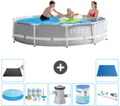 Paquete de piscina - intex - alrededor - 305x305x76 cm + accesorios a1878