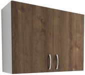 Mueble alto haaus karo, 2 puertas, roble bronce/blanco, 80 x 30 x 60 cm