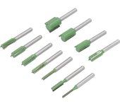Juego de 11 fresas de extremo de aleación de acero de tungsteno con vástago de 6 mm, fresas de extremo recto de flauta simple y doble para corte