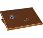 Relaxdays tablero de puzle, mesa de rompecabezas altura ajustable, para 1000 y 1500 piezas, reversible, madera, natural