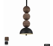 Lámpara colgante de hormigón - bosfor concrete | chocolate - negro | 3 bolas | led 14w