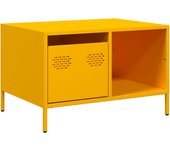 Mesa de centro acero laminado en frío amarillo 68,5x50x43,5 cm