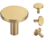 Juego de 4 ganchos de pared de latón cepillado, 32 mm x 30 mm, ganchos dorados para toallas para baño, ganchos para abrigos, perchas para toallas