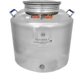 Bidón contenedor de acero inoxidable para aceite 50lt sansone modelo europa