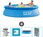 Paquete de piscina - intex - alrededor - 305x305x76 cm + accesorios cb124