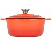 Cocotte hierro esmalte naranja 4l lt013