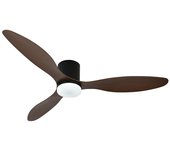 Ventilador dc mistral negro/cerezo, 3 aspas, 48w led 3000|4000|6500k