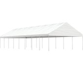 Belvedere con techo blanco 17,84x5,88x3,75 m polietileno
