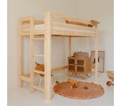 Cama de media altura 90x190 con somier anaëlle madera