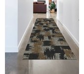 Alfombra vinílica rectangular en marrón 220 x 84cm