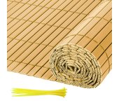 Pvc canisse para jardín balcón terraza balcón cortavientos valla balcón persianas bambú 100 x 800cm