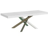 Mesa extensible 90x160/420 cm volantis premium fresno blanco estructura multicolor 4/a