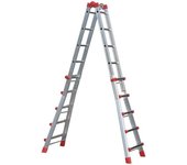 Escalera aluminio telescópica multiposición profistep multi con estabilizador (4x5 peldaños) hailo 7520-251