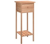 Mesa auxiliar | mesita auxiliar | mesa de café con cajón madera maciza nogal 25x25x60 cm cfw67222