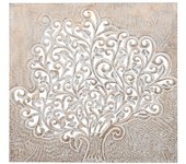 Decoración de pared dkd home decor árbol mdf (120 x 4 x 120 cm)