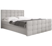 Cama continental memphis 100, doble, continental, gris, 180x200, tapiz, somieres, 185x216x105cm