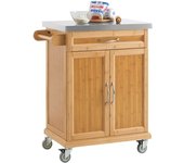 Luxus-carrito de cocina con piso de acero, estantería de cocina,carrito de servir de bambú de alta calidad l66xp45xa90cm,fkw13-n sobuy es