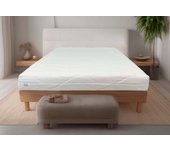 Colchón muelles ensacados confort 150x190 + sábana bajera incluida - funda extraíble lavable - 7 zonas de confort - altura 20 cm - mommy confort