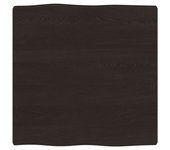 Tablero mesa madera tratada borde vivo marrón 60x60x(2-4) cm