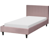 Beliani cama con somier rosa 90 x 200 cm fitou