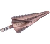 Broca escalonada multifuncional con revestimiento de cobalto y vástago hexagonal de acero de alta velocidad (6-35)