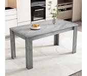Mesa de comedor rectangular para 4 a 6 cubiertos - madera maciza - 117 x 68 x 75 cm - gris