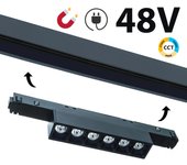 Led bar track spotlight 6w magnetic track spot light regulable cct 3000k 4000k 6400k interior shop showcase office 48v