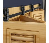 Vevor kit herramientas para puerta de granja corrediza 1930,4 mm, rail simple robusto, montaje superior, deslizamiento suave, para 4 puertas 45,72 cm