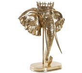 Figura decorativa dkd home decor elefante dorado resina (49 x 26,5 x 57 cm)