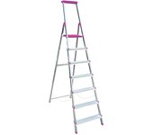 Escalera aluminio rolser bricolor 7 peldaños. certificada según norma europea en-131 para uso doméstico y profesional.