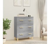 Aparador | aparador de comedor | armario de cocina de madera contrachapada gris sonoma 70x34x90 cm cfw36592