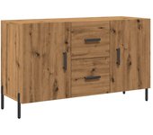 Aparador | aparador de comedor | armario de cocina de madera de ingeniería roble artisan 100x36x60 cm cfw67585