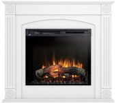 Atrato - chimenea eléctrica de pie led independiente - blanco mate 28- 120x107,5x29