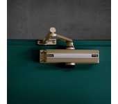 Cierrapuertas premium de alto rendimiento, fuerza ajustable de 4 a 5, cuerpo de aluminio bronce.