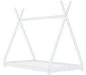 Cama individual | cama para adultos | estructura de cama infantil madera maciza pino blanca 70x140 cm cfw421741
