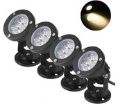 4pcs iluminación exterior con base 5w 220v ip65 proyector de punto ajustable impermeable lámpara de jardín led iluminación para caminos plantas balc