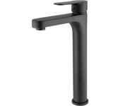 Valaz grifo de lavabo alto pica redondo monomando negro mate serie viar