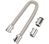 Manguera de radiador de refrigerante de 36 pulgadas, kit de manguera de agua de acero inoxidable flexible para cuellos de radiador de 1 1/4 pulgadas