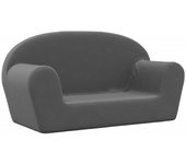 Sofá para niños de 2 plazas | sofá de salón | sofá de descanso felpa suave gris antracita cfw87422