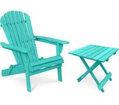Silla + mesa adirondack de madera lote muebles de jardín - anela