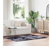 Alfombra de pelo largo navarra gris oscuro 120x170 cm poliéster