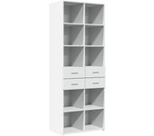 Aparador alto | aparador de comedor | armario de cocina madera de ingeniería blanco 70x42,5x185 cm cfw75731
