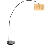 Mexlite - lámpara de pie - solva - negro - hierba metal - lámpara de arco - e27 - 3740zw