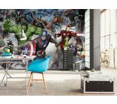 Papel pintado no tejido panorámico de komar - marvel avengers assemble - talla: 400 x 250 cm