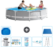 Paquete de piscina - intex - alrededor - 305x305x76 cm + accesorios a2017