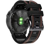 Correa de silicona blanca para reloj garmin fenix 8x 7 6x 6 5x 5 5s black 26 mm
